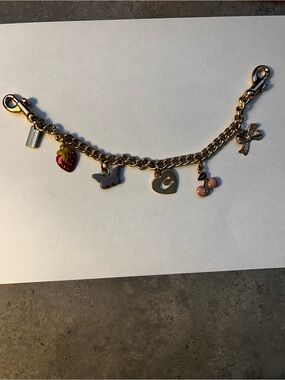 Coach Gold Motif Extension Swagger Chain With Charms Limited Original